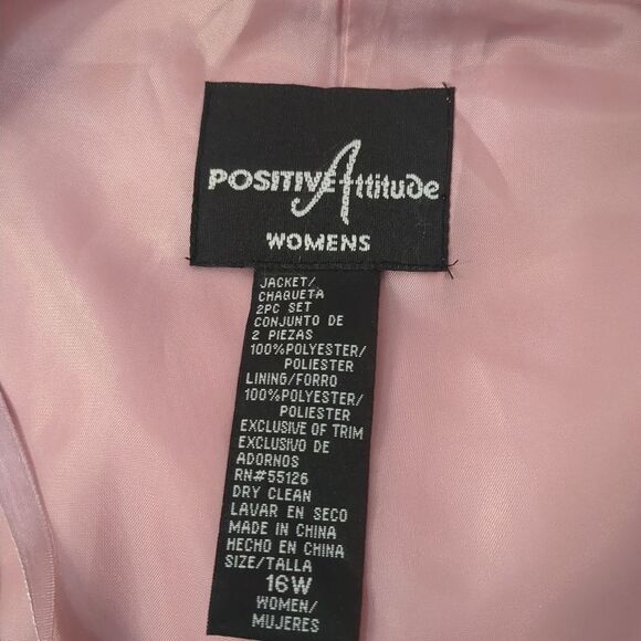 Positive Attitude Rose Pink Dress And Jacket Set Womens Plus Size 16W - Picture 12 of 12